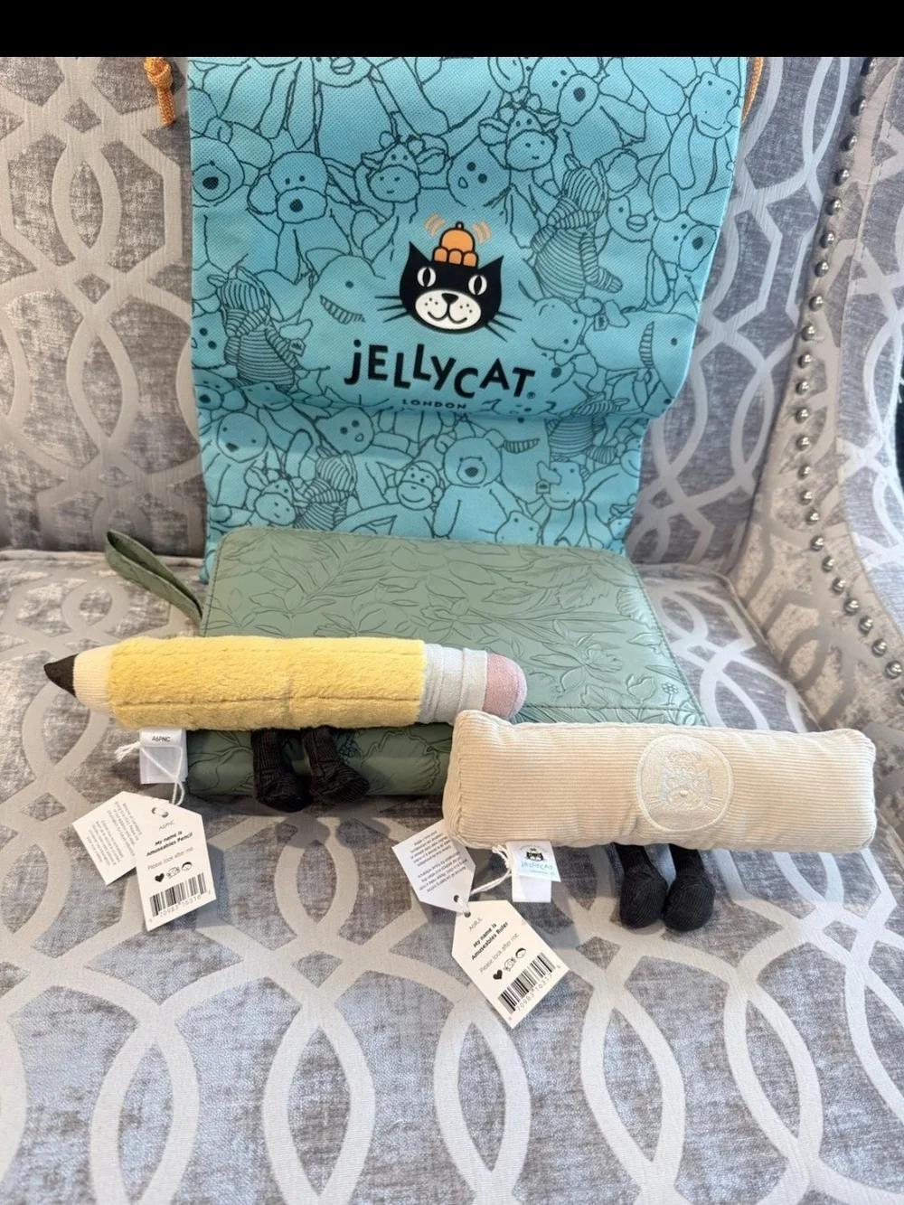 JELLYCAT Ruler & Pencil BNWT Authentic